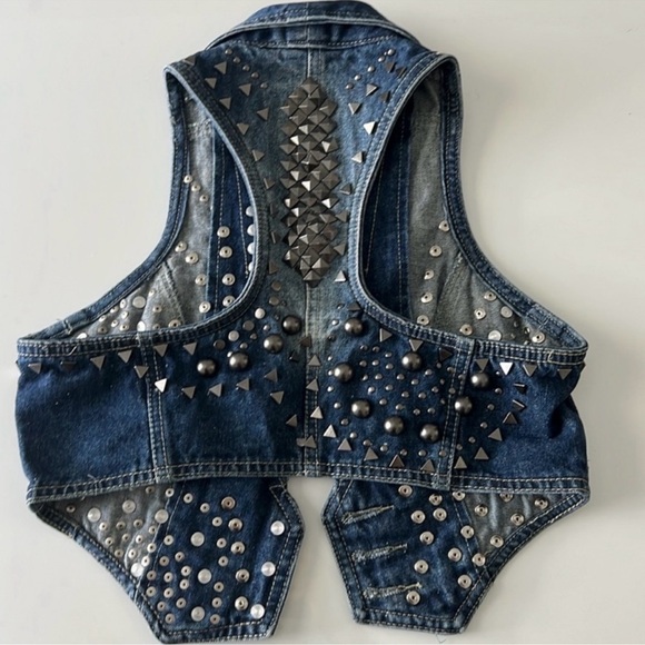 Studded Denim Vest - Picture 5 of 7